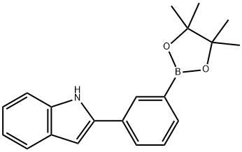 2-[3-(Tetramethyl-1,3,2-dioxaborolan-2-yl)phenyl]-1H-indole Struktur