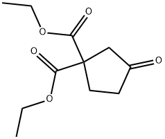 diethyl 3-oxocyclopentane-1,1-dicarboxylate Struktur