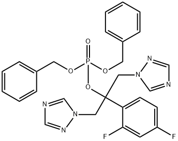dibenzyl (2-(2,4-difluorophenyl)-1,3-di(1H-1,2,4-triazol-1-yl)propan-2-yl) phosphate Struktur