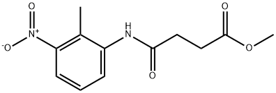 methyl 4-[(2-methyl-3-nitrophenyl)amino]-4-oxobutanoate Struktur