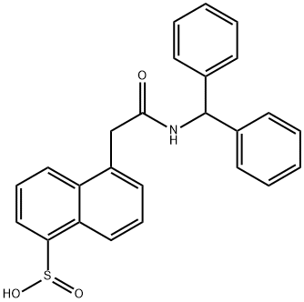 5-(2-(benzhydrylamino)-2-oxoethyl)naphthalene-1-sulfinic acid Struktur