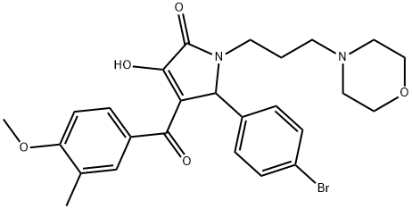 5-(4-bromophenyl)-3-hydroxy-4-(4-methoxy-3-methylbenzoyl)-1-(3-morpholinopropyl)-1H-pyrrol-2(5H)-one Struktur