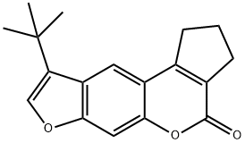 9-(tert-butyl)-2,3-dihydrocyclopenta[c]furo[3,2-g]chromen-4(1H)-one Structure