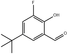 5-tert-butyl-3-fluoro-2-hydroxybenzaldehyde Struktur