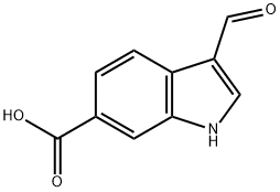 1H-Indole-6-carboxylic acid, 3-formyl-
 Struktur