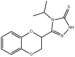 5-(2,3-dihydro-1,4-benzodioxin-2-yl)-4-(propan-2-yl)-4H-1,2,4-triazole-3-thiol Struktur