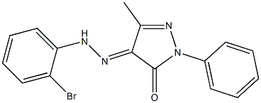 4-[(2-bromophenyl)hydrazono]-5-methyl-2-phenyl-2,4-dihydro-3H-pyrazol-3-one Structure
