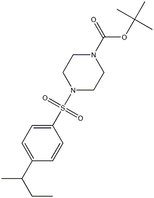 tert-butyl 4-((4-(sec-butyl)phenyl)sulfonyl)piperazine-1-carboxylate Structure
