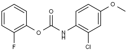 2-FLUOROPHENYL N-(2-CHLORO-4-METHOXYPHENYL)CARBAMATE Struktur