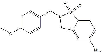5-amino-2-(4-methoxybenzyl)-2,3-dihydrobenzo[d]isothiazole 1,1-dioxide Struktur