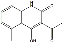 3-acetyl-4-hydroxy-5-methylquinolin-2(1H)-one Structure