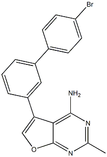 5-(4'-bromobiphenyl-3-yl)-2-methylfuro[2,3-d]pyrimidin-4-amine Struktur