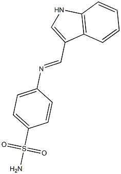 4-[(1H-indol-3-ylmethylene)amino]benzenesulfonamide Struktur