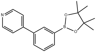 4-(3-(4,4,5,5-tetramethyl-1,3,2-dioxaborolan-2-yl)phenyl)pyridine Struktur
