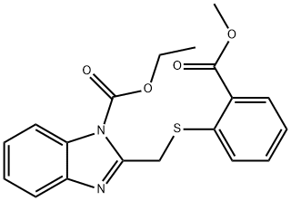 ethyl 2-({[2-(methoxycarbonyl)phenyl]sulfanyl}methyl)-1H-benzimidazole-1-carboxylate Structure