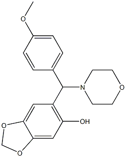 6-[(4-methoxyphenyl)(4-morpholinyl)methyl]-1,3-benzodioxol-5-ol Struktur