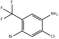 4-Bromo-2-chloro-5-(trifluoromethyl)benzenamine Struktur