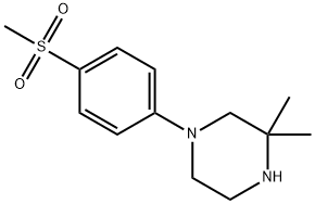3,3-dimethyl-1-[4-(methylsulfonyl)phenyl]piperazine Struktur