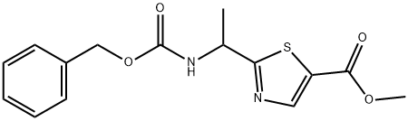 Methyl 2-(1-{[(benzyloxy)carbonyl]amino}ethyl)-1,3-thiazole-5-car boxylate Struktur