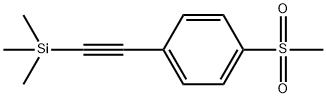 1-(methylsulfonyl)-4-[2-(trimethylsilyl)ethynyl]benzene Struktur