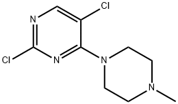 2,5-dichloro-4-(4-methyl-1-piperazinyl)pyrimidine Struktur