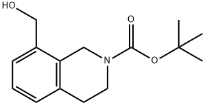 tert-butyl 8-(hydroxymethyl)-3,4-dihydroisoquinoline-2(1H)-carboxylate Struktur