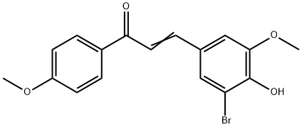 5-BROMO-3,4'-DIMETHOXY-4-HYDROXYCHALCONE Struktur