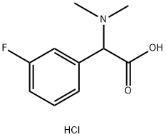 (Dimethylamino)(3-fluorophenyl)acetic acid hydrochloride Struktur