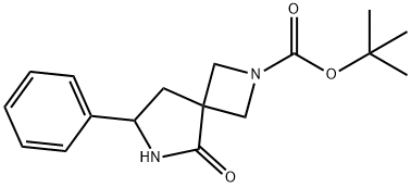 5-Oxo-7-Phenyl-2,6-Diaza-Spiro[3.4]Octane-2-Carboxylic Acid Tert-Butyl Ester Struktur