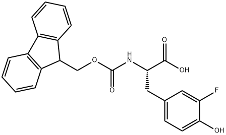 N-Fmoc-3-fluoro-L-tyrosine Struktur