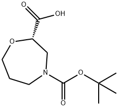 (S)-4-(叔丁氧基羰基)-1,4-氧氮雜環(huán)庚烷-2-羧酸, 1273567-44-4, 結構式