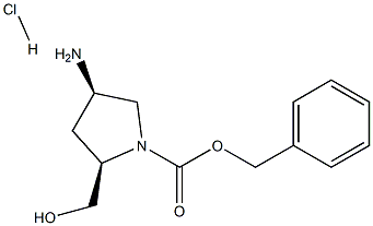 (2R,4R)-1-Cbz-2-Hydroxymethyl-4-aminopyrrolidine hydrochloride, 1279026-43-5, 結(jié)構(gòu)式