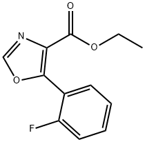5-(2-Fluorophenyl)-4-oxazolecarboxylic acid ethyl ester Struktur