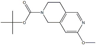 3,4-dihydro-7-methoxy-2,6-naphthyridine-2(1H)-carboxylic acid 1,1-dimethylethyl ester Struktur