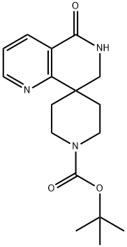 Tert-Butyl 5-Oxo-6,7-Dihydro-5H-Spiro[[1,6]Naphthyridine-8,4'-Piperidine]-1'-Carboxylate Struktur