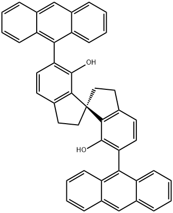 (1R)-6,6'-di-9-anthracenyl-2,2',3,3'-tetrahydro-1,1'-Spirobi[1H-indene]-7,7'-diol Struktur