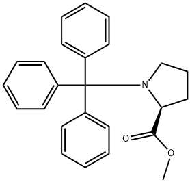 (2S)-1-Triphenylmethyl-2-pyrrolidinecarboxylic acid methyl ester Struktur