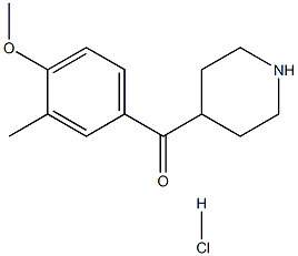 4-(4-methoxy-3-methylbenzoyl)piperidine hydrochloride Struktur