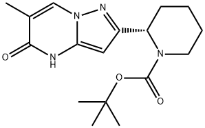 (S)-TERT-BUTYL 2-(6-METHYL-5-OXO-4,5-DIHYDROPYRAZOLO[1,5-A]PYRIMIDIN-2-YL)PIPERIDINE-1-CARBOXYLATE Struktur
