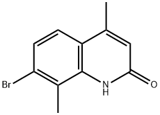 2-Hydroxy-4,8-dimethyl-7-bromo-quinoline Struktur