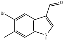 5-bromo-6-methyl-1H-Indole-3-carboxaldehyde Struktur