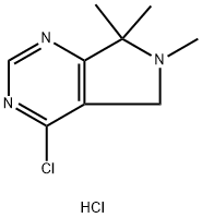 4-Chloro-6,7,7-trimethyl-6,7-dihydro-5H-pyrrolo[3,4-d]pyrimidine hydrochloride Struktur