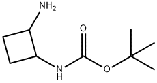tert-butyl N-(2-aminocyclobutyl)carbamate Struktur