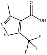 3-methyl-5-(trifluoromethyl)-1H-pyrazole-4-carboxylic acid Struktur
