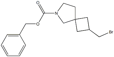 benzyl 2-(bromomethyl)-6-azaspiro[3.4]octane-6-carboxylate Struktur