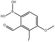 3-Fluoro-2-formyl-4-methoxyphenylboronic acid Struktur