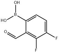 3,4-Difluoro-2-formylphenylboronic acid Struktur