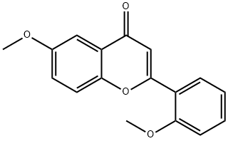 6-methoxy-2-(2-methoxyphenyl)-4H-chromen-4-one Struktur