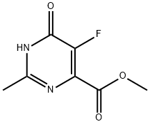 Methyl 5-fluoro-2-methyl-6-oxo-1,6-dihydropyrimidine-4-carboxylate Struktur