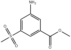 methyl 3-amino-5-(methylsulfonyl)benzoate Struktur